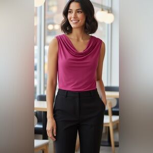 Calvin Klein Pink Draped Blouse